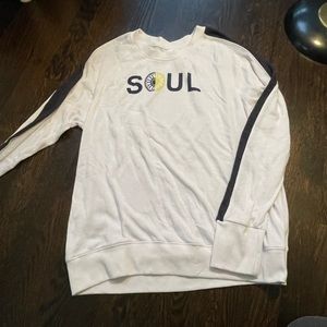 Soulcycle X Sundry white sweatshirt